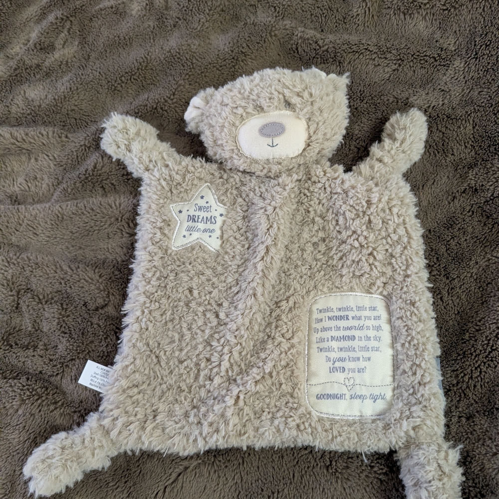 Plush Bear Lovey Blanket